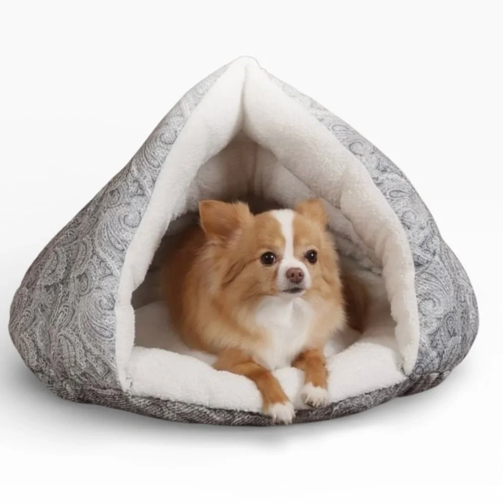 K&H Self Warming Fleece Plush Pet Bed for Cats or Small Dogs Grey